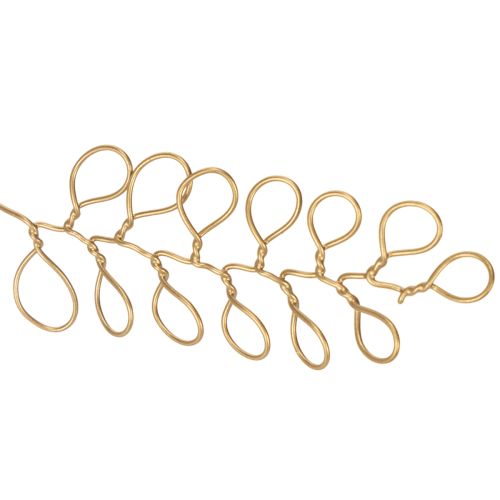 položky Kovová květinová dekorace girlanda, drát na květinový věnec, letní dekorace, dekorace na zeď, zlatá, 110 cm