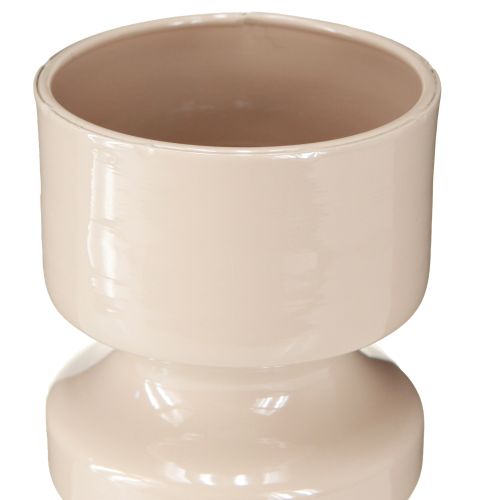 položky Kovová váza na květiny Cappuccino Brown Email Ø9cm H17,5cm
