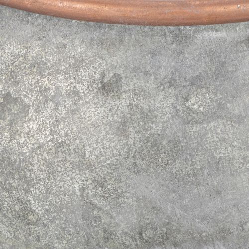 Kovová dekorativní konev na zalévání, vintage venkovský styl, zahradní dekorace, k sázení, stříbrná měď, D41cm Ø26cm V30cm | Floristik24.cz