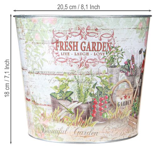 položky Kovový květináč Fresh Garden Colorful Vintage H18cm