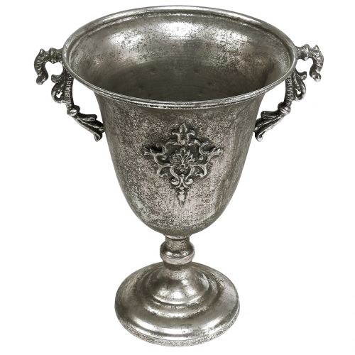 Floristik24 Šálek vyrobený z kovu starostříbro Ø20,0cm V30cm