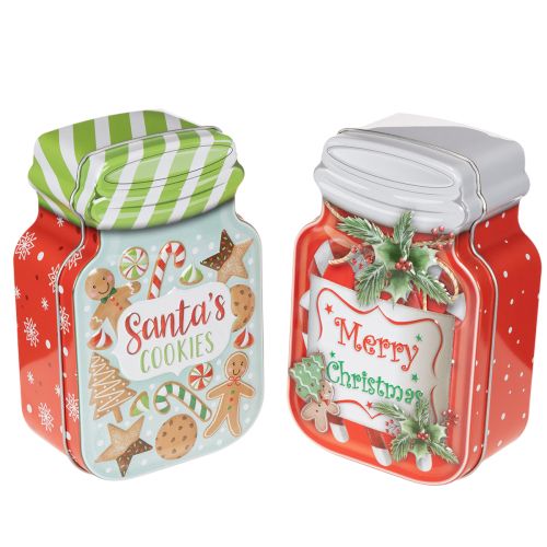Kovová forma na sušenky s vánočním motivem v designu dózy na sušenky, 15 cm, 2 kusy nakoupit | Floristik24.cz