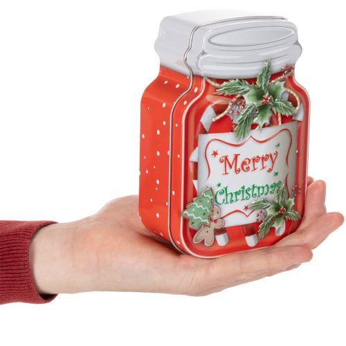 Kovová forma na sušenky s vánočním motivem v designu dózy na sušenky, 15 cm, 2 kusy | Floristik24.cz