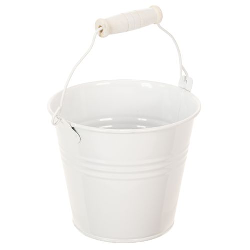 položky Kovové kbelíky, bílé, Ø12cm, V10cm, 8 kusů