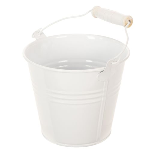 položky Kovové kbelíky, bílé, Ø12cm, V10cm, 8 kusů