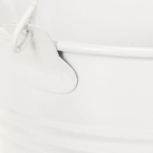 položky Kovové kbelíky, bílé, Ø12cm, V10cm, 8 kusů