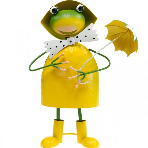 Floristik24 Dekorativní postava žáby zahradní dekorace dešťová žába kovová V35cm