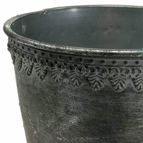 Floristik24 Kovový pohár stříbrný starožitný V26cm Ø17cm