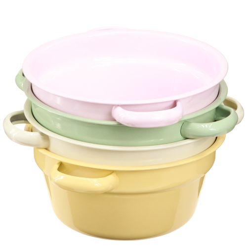 položky Kovová mísa Dekorativní mísa pastelové barvy Ø17cm V8cm 4ks