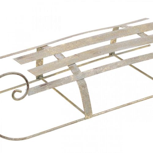 Floristik24 Sáňky na Vánoce, zimní dekorace, ozdobné sáňky zlaté, starožitný vzhled L41cm H11cm