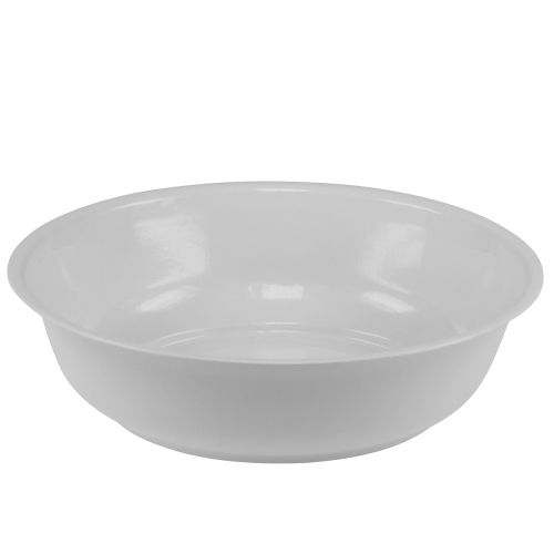 Floristik24 Kovová mísa mísa bílá mísa smaltovaný vzhled Ø25cm V7cm