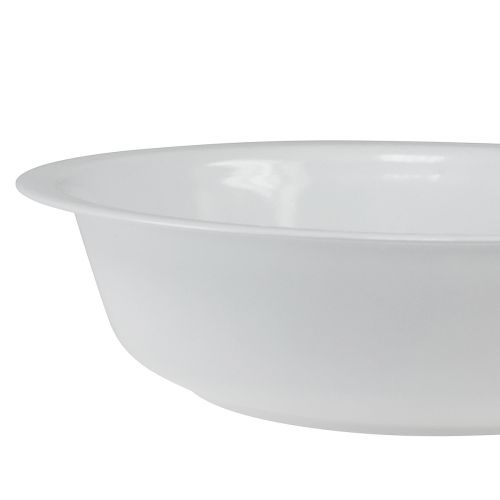 položky Kovová miska bílá miska smaltovaný vzhled Ø36cm V9,5cm