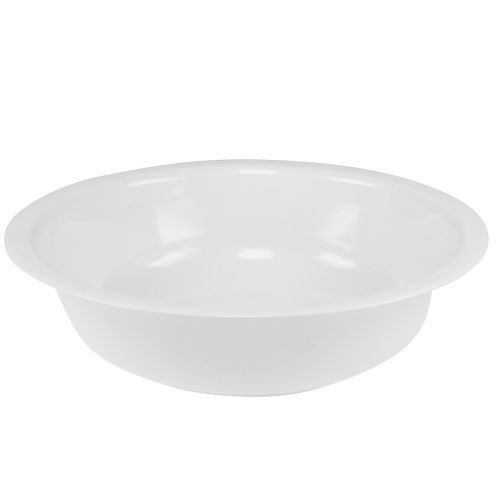 Floristik24 Kovová miska bílá miska smaltovaný vzhled Ø36cm V9,5cm