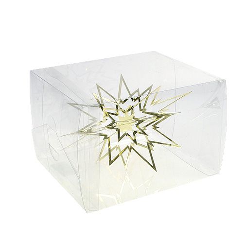 Floristik24 Kovová hvězda k zavěšení 3D zlatá 16cm