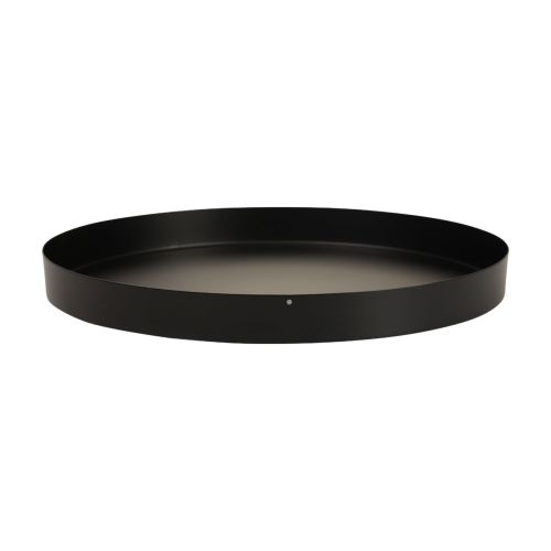 Floristik24 Kovový podnos kulatý podnos na svíčku černý Ø20cm V2,5cm 2ks