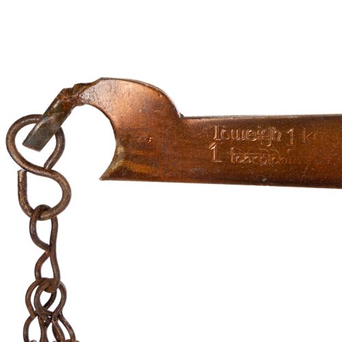 položky Dekorativní váha v nostalgickém designu do kuchyně a obývacího pokoje, vintage nádech, 58 cm