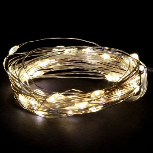 Mikro LED světýlka s 20 teplými bílými časovači na baterie, 6 ks