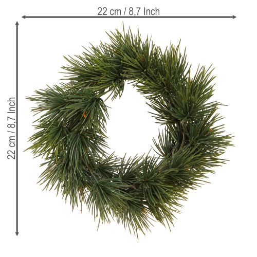 Floristik24 Mini adventní věnec umělý jako pravé jehličí Ø22cm