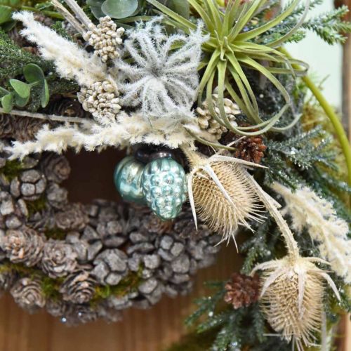 položky Mini vánoční strom koule mix, diamant / koule / kužel, skleněné koule starožitný vzhled Ø3–3,5 cm V4,5–5,5 cm 9ks