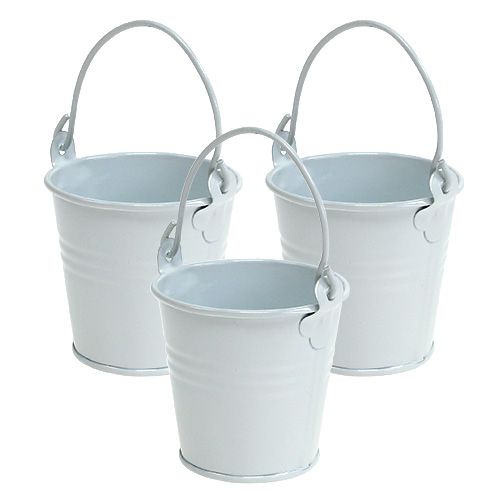 Floristik24 Mini kyblík bílý Ø6cm V6cm 12p