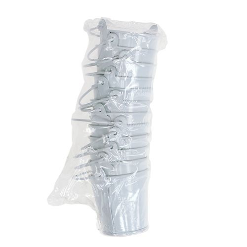 Floristik24 Mini kyblík bílý Ø6cm V6cm 12p