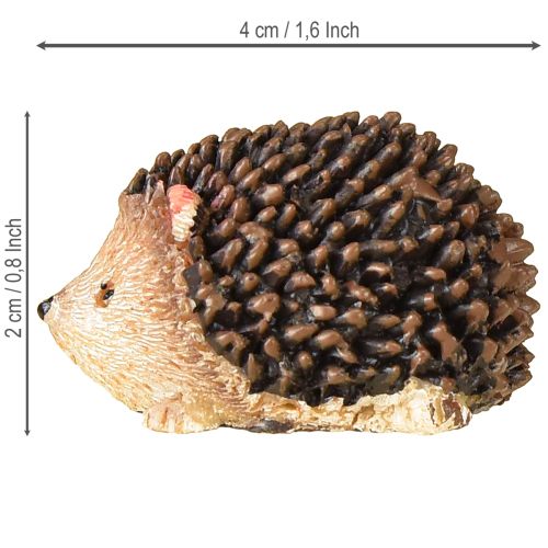 Floristik24 Mini dekorační figurky ježků podzimní ručně malované 4×2,5×2 cm 6 kusů