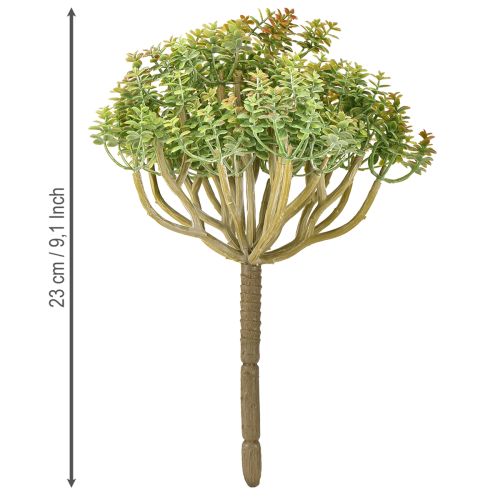 položky Mini sukulentní umělá zelená umělá rostlina se stonkem V23cm