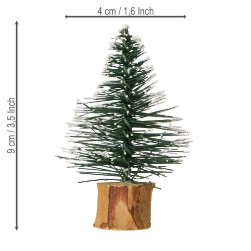 položky Mini jedle zasněžené zimní lesní Ø5cm V8cm 12 ks