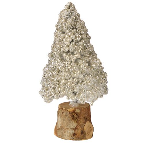 Floristik24 Mini vánoční dekorace na stůl, šampaňské bílé, V8 cm, 12 ks