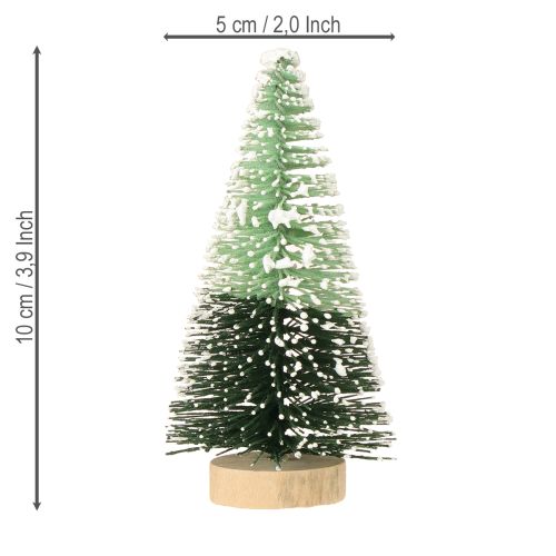Floristik24 Mini umělý vánoční stromeček se sněhem Ø5cm V10cm 6 ks