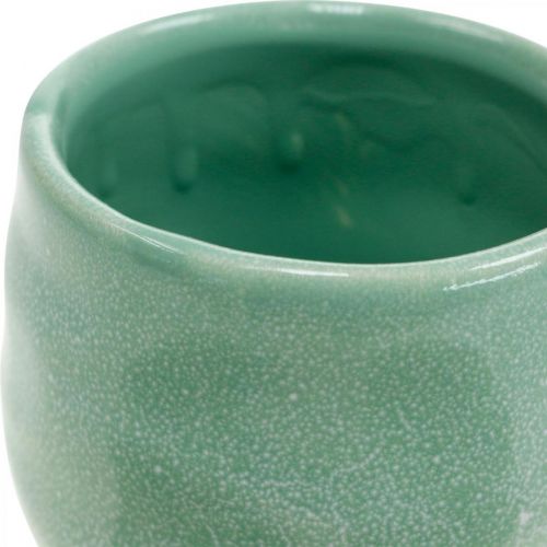 Floristik24 Mini konvička, keramická nádoba, dekorativní lucerna, květináč vlnitý vzor Ø8cm 6ks