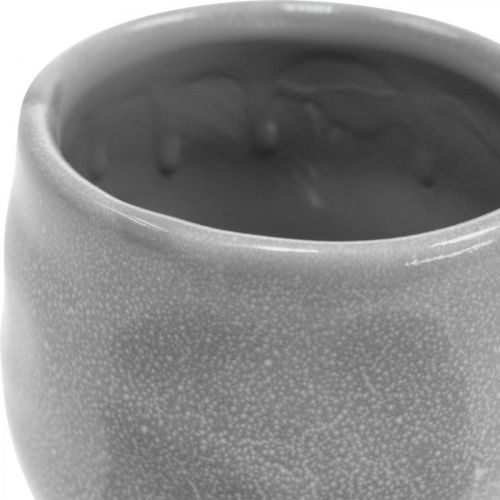 Floristik24 Keramická nádoba na květiny, mini květináč, keramická dekorace, vlnitý vzor lucerny Ø8cm 6ks