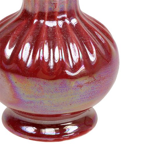 Floristik24 Miniváza Ø5cm V10cm perleťově červená 6ks