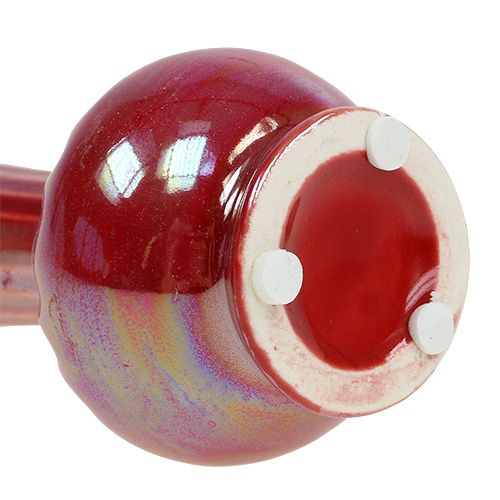 Floristik24 Miniváza Ø5cm V10cm perleťově červená 6ks