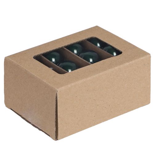 položky Mini vánoční koule skleněné zelené smaltované Ø3cm 22 ks