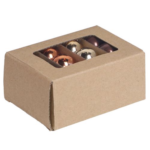položky Mini vánoční koule zlatohnědá mix sklo Ø3,5cm 22 ks