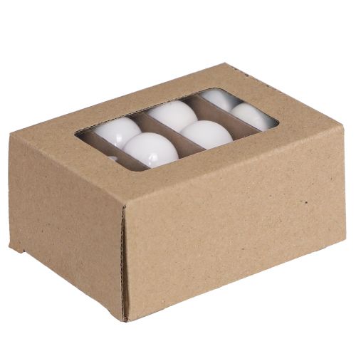 položky Mini vánoční koule bílé sklo smaltované Ø3cm 22 ks