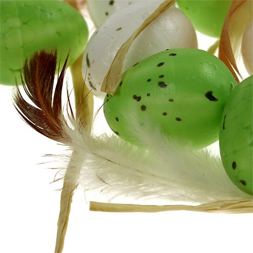 Floristik24 Mini vajíčko zelenobílé 2,5cm 48 ks
