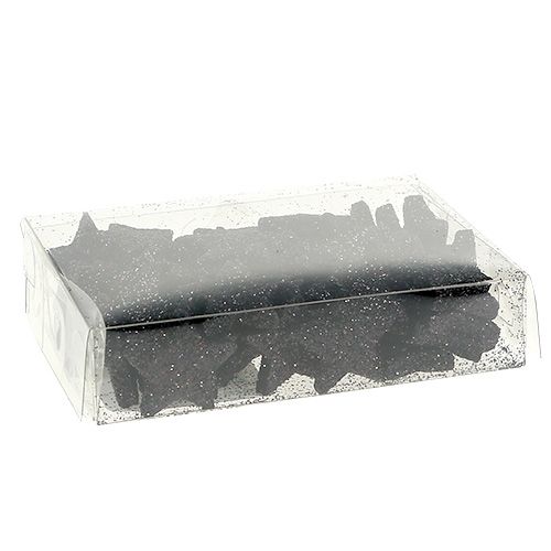 položky Mini třpytivá hvězda černá 2,5 cm 96 kusů