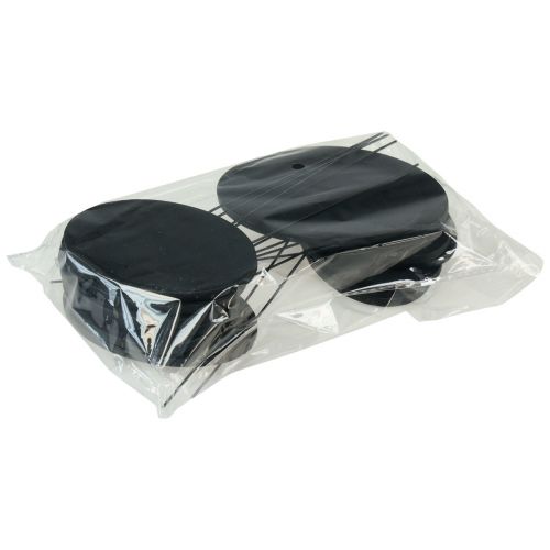 položky Mini tabule černá oválná kovová zástrčka 7,5x4,5cm 12ks