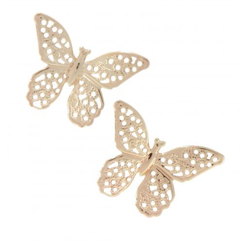 Floristik24 Mini motýlci kovová rozptylová dekorace zlatá 3cm 50 ks