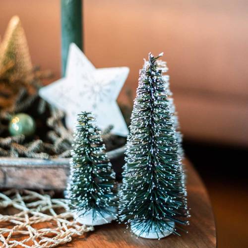 položky Mini vánoční ozdoba na stromeček zasněžená 10cm 4ks