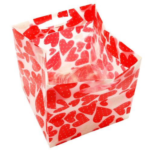 Floristik24 Mini sáčky plastové červené 6,5cm x 6,5cm 12ks