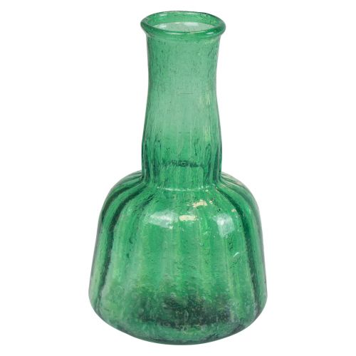 položky Mini skleněná váza váza na květiny zelená Ø8,5cm V15cm