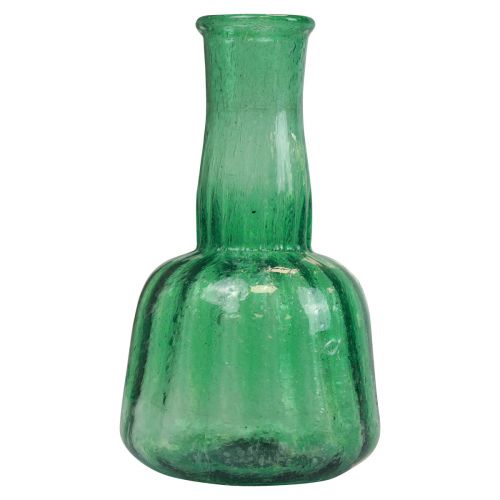položky Mini skleněná váza váza na květiny zelená Ø8,5cm V15cm