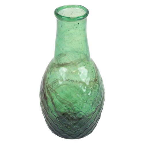 položky Miniváza zelená skleněná váza váza na květiny diamanty Ø6cm H11,5cm