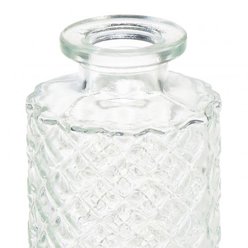 položky Mini vázičky skleněné dekorační lahvové vázy Ø5cm H13cm 3ks