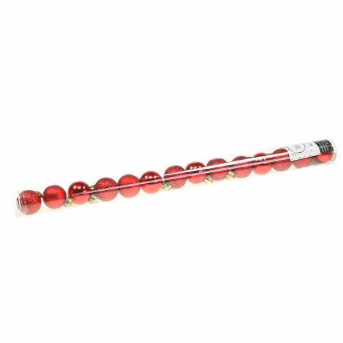položky Mini vánoční koule červená Ø3cm 14 ks