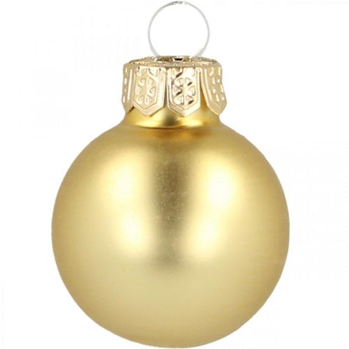 položky Mini vánoční koule skleněné zlaté Ø2,5cm 24ks