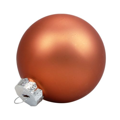 Mini vánoční koule skleněné červenohnědé skleněné koule Ø4cm 24ks